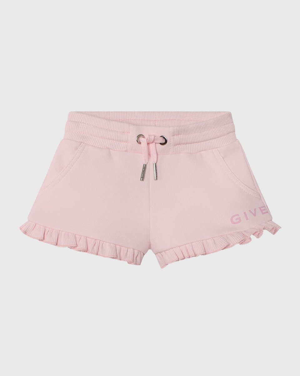 Girl's 4G Logo-Print Flounce Shorts, Size 12M-3